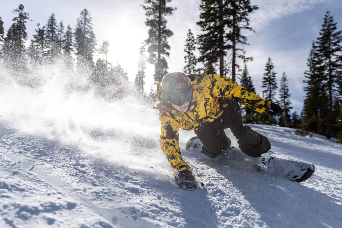 Bear Valley snowboarder trick