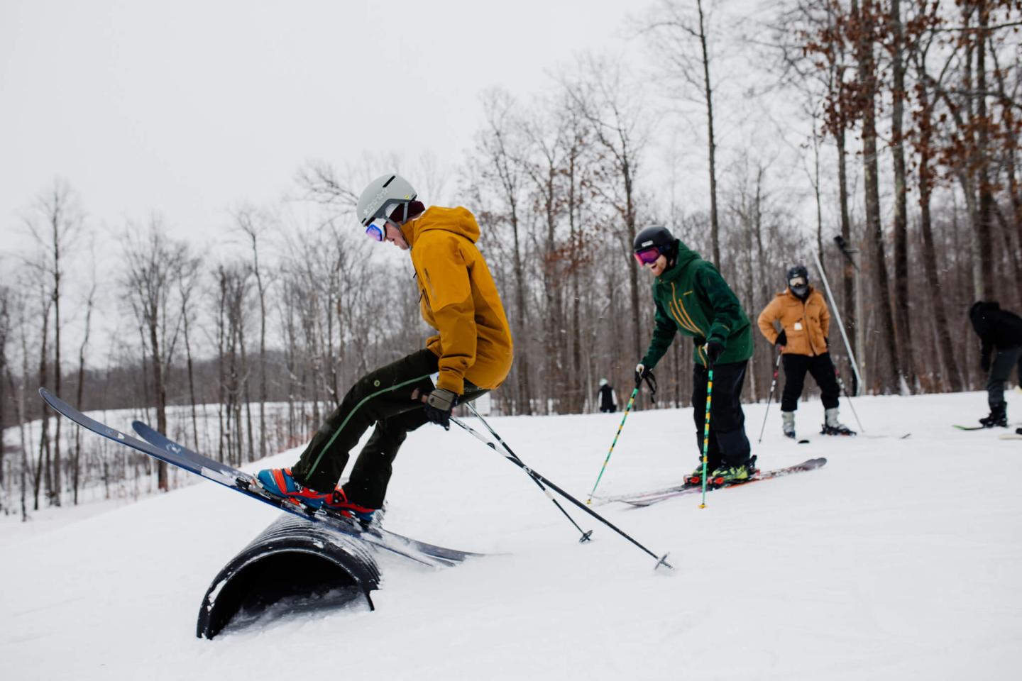 Christie Mountain 3 skiers