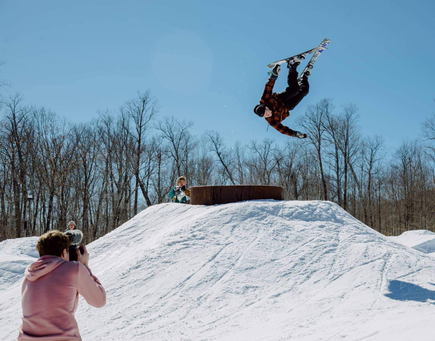 Christie Mountain snowboarder jumping