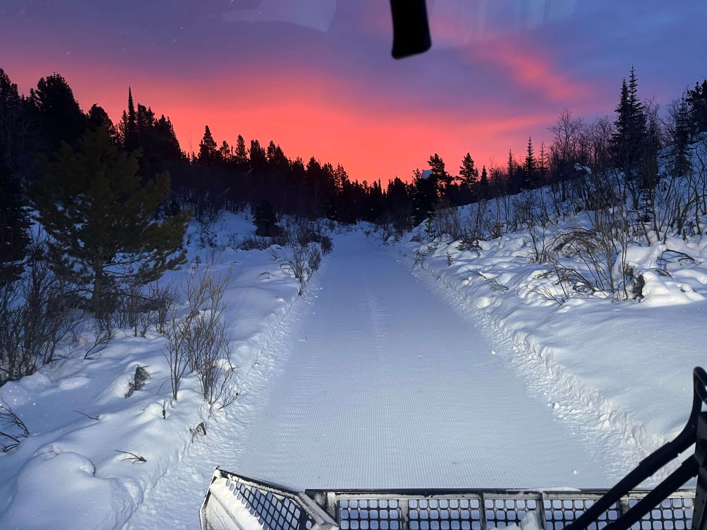 Whitehorse Nordic Centre at sunset