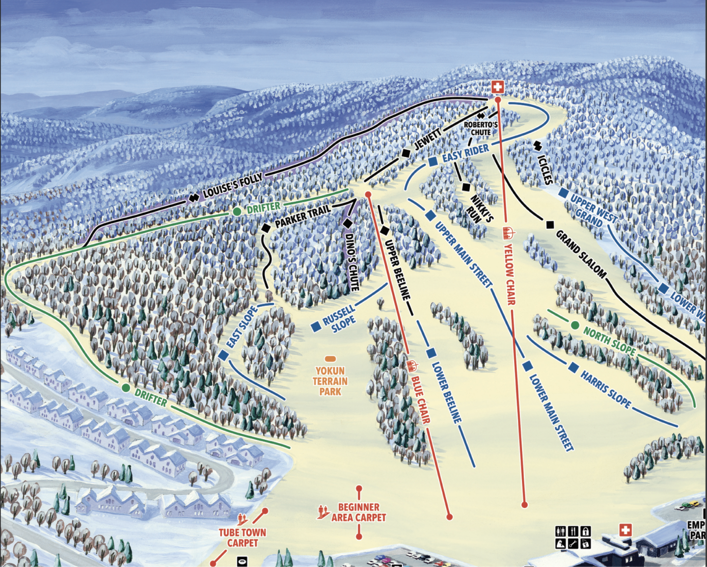 Bousquet Mountain trailmap