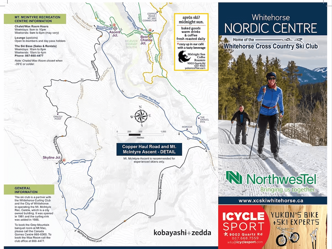 Whitehorse Nordic Centre trailmap