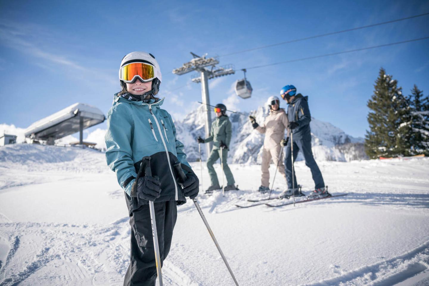 kid skiing at Innsbruck Ski & City Network