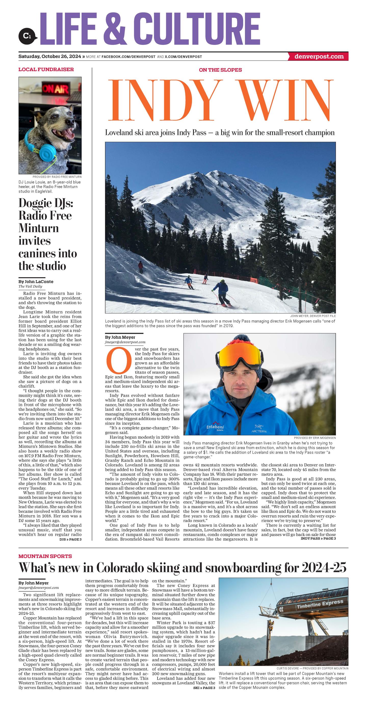 denver post cover page