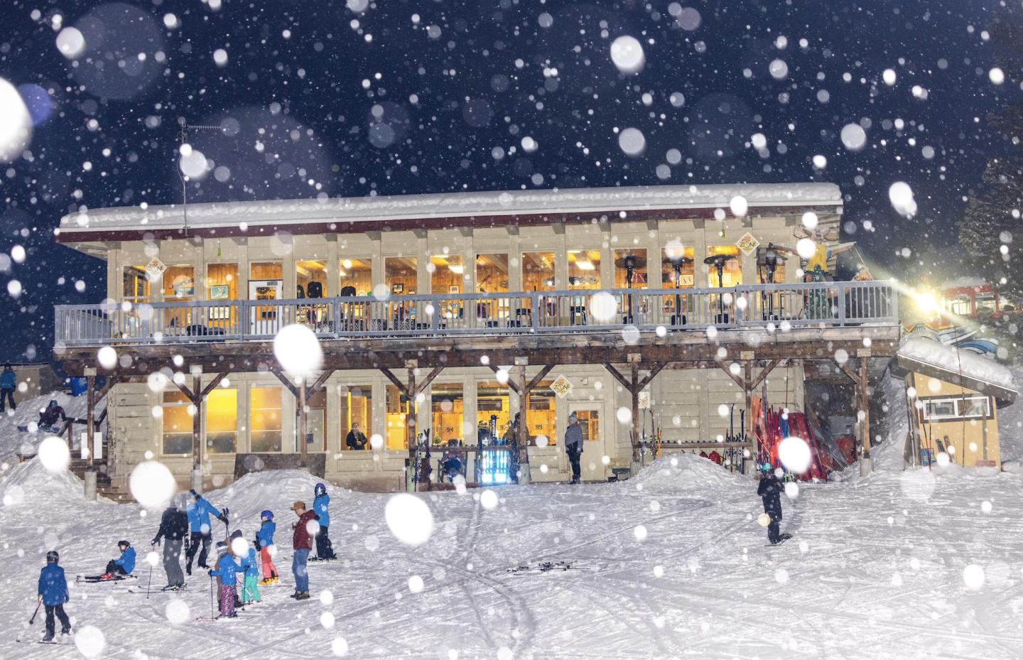 skiing at little ski hill