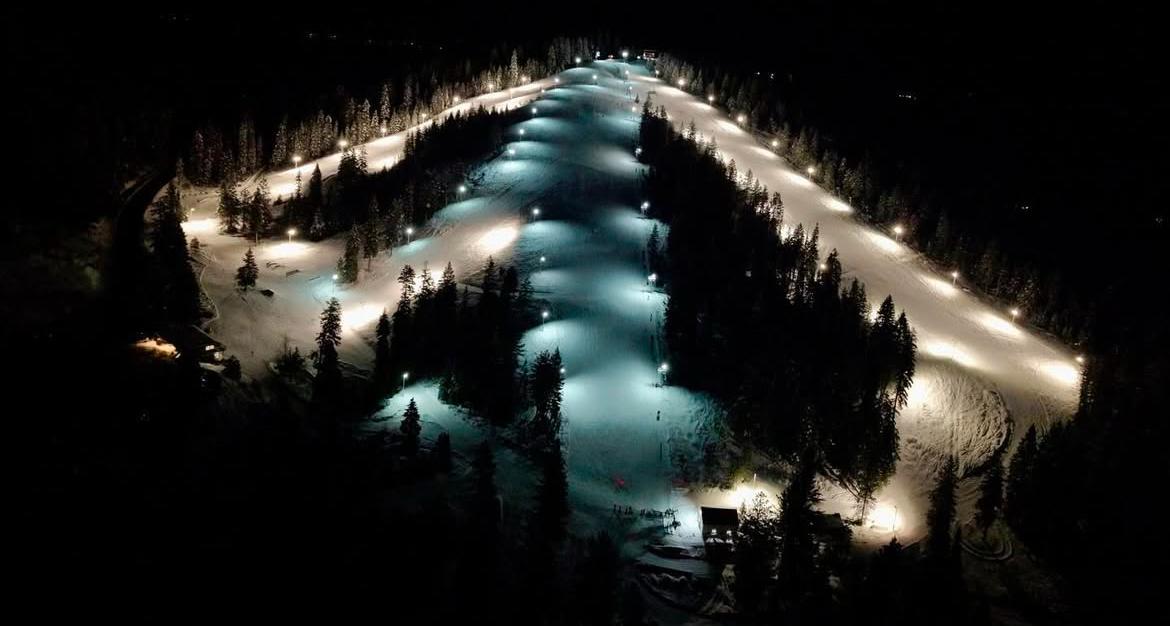 skiing at little ski hill