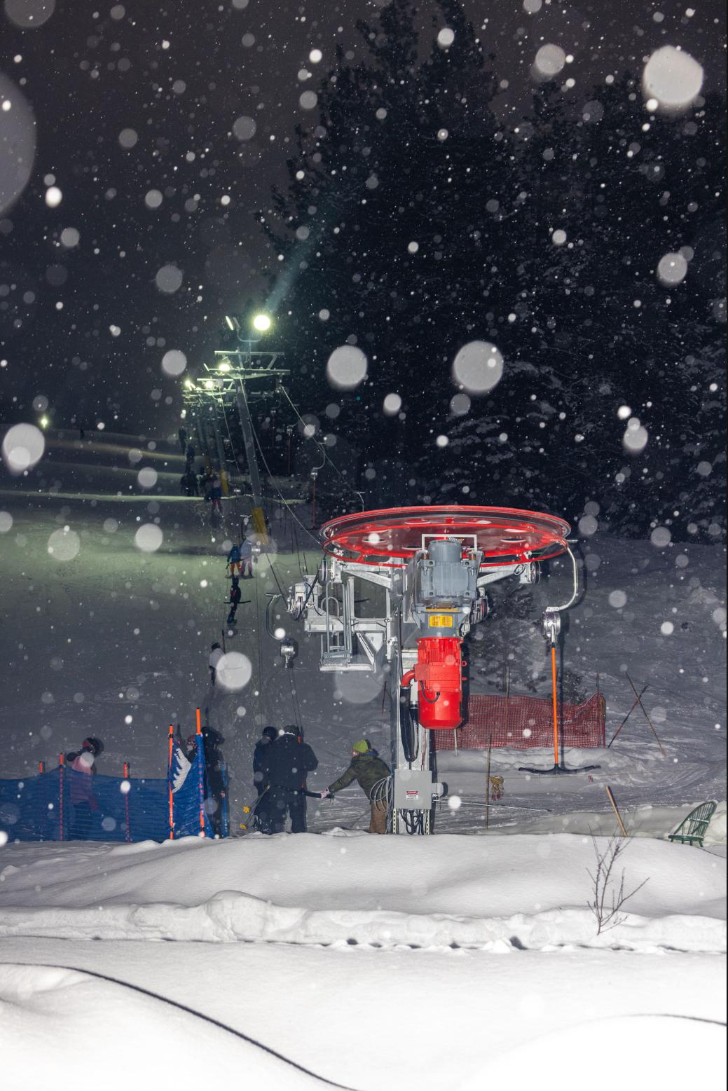 skiing at little ski hill