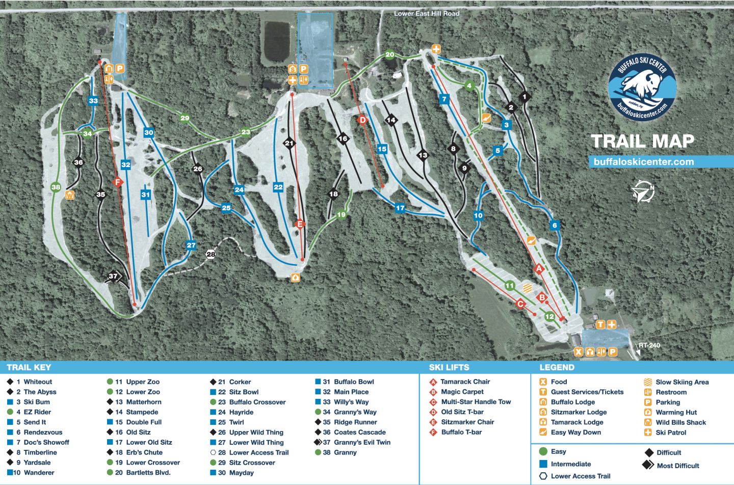 buffalo ski club trail map