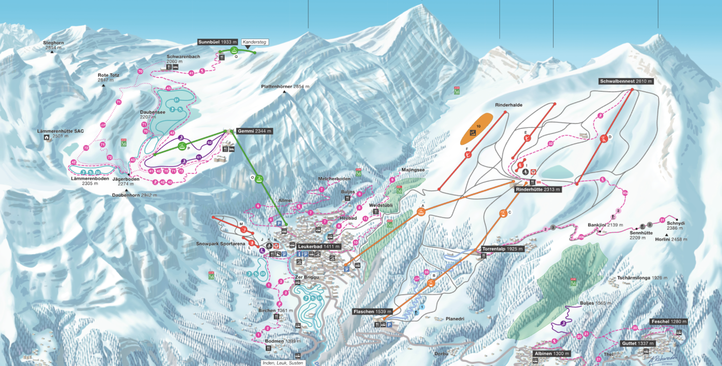 leukerbad trail map