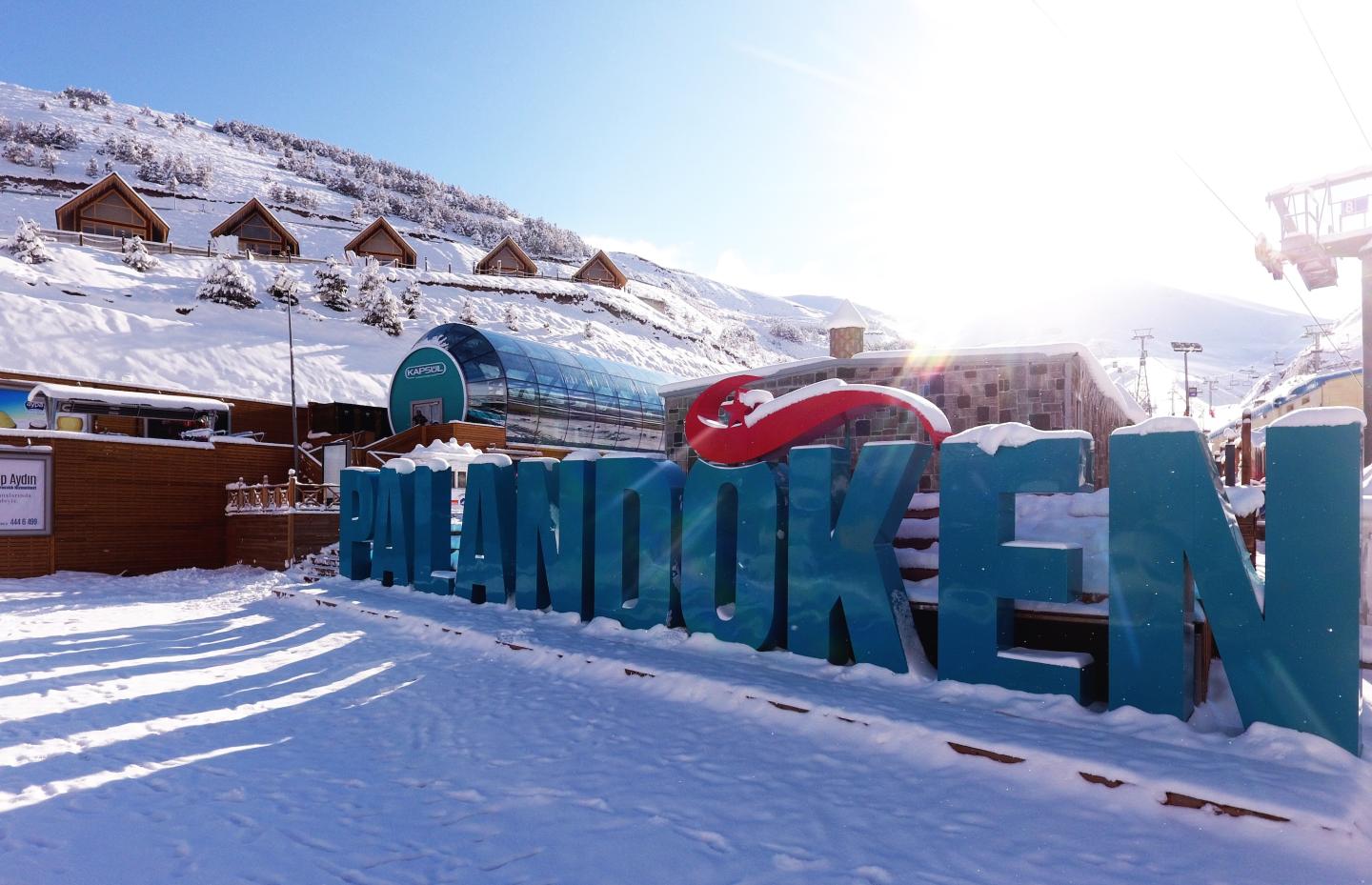 photo of big Palandoken sign