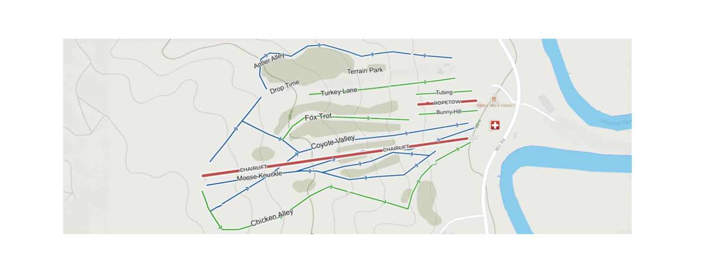Thrill Hills Trail Map