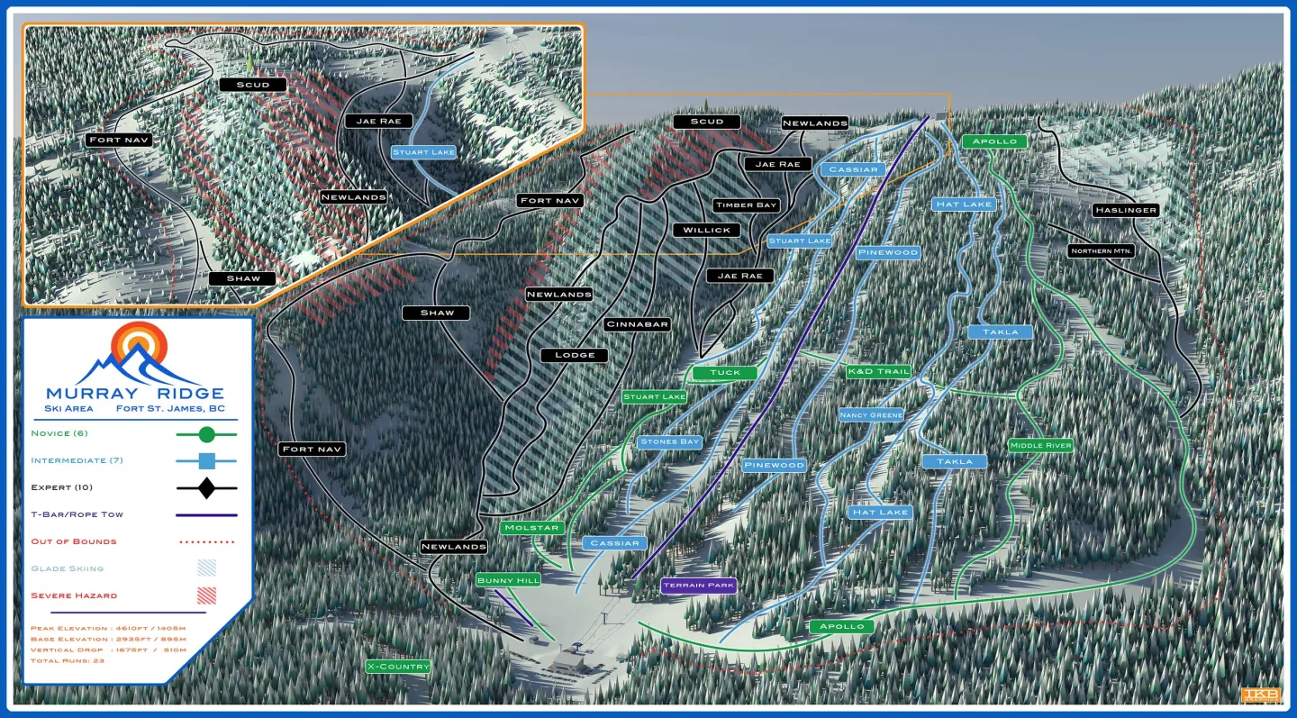 Murray Ridge Ski Area Trail Map