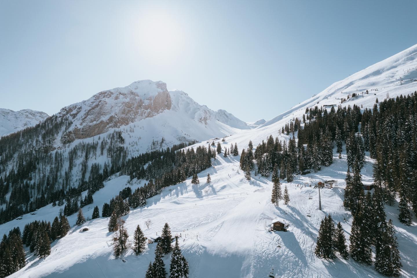 arial shot at Tschiertschen, Switzerland