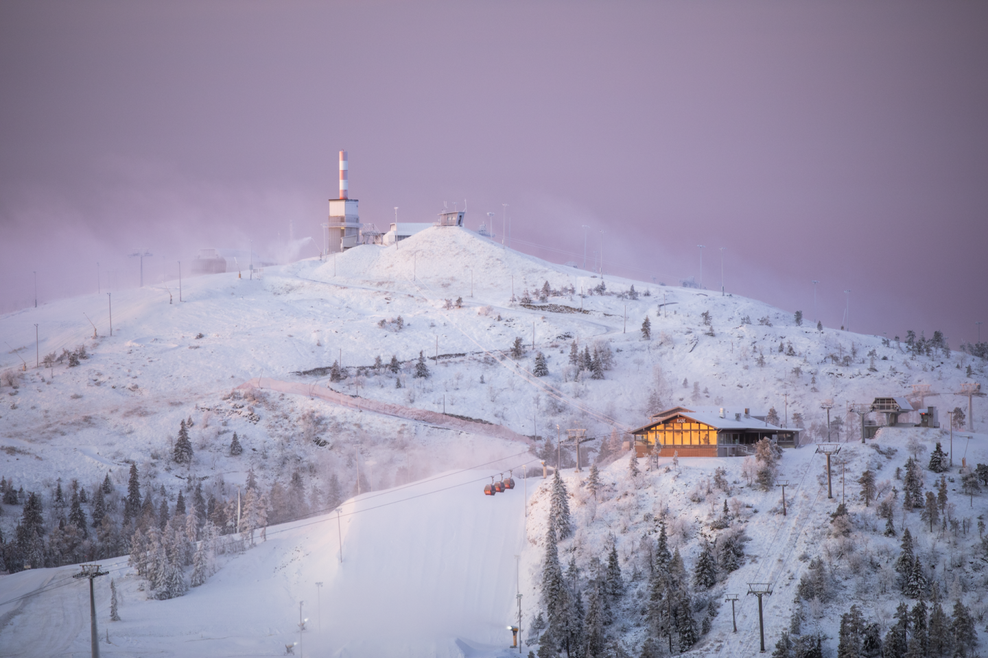 beautiful sunrise at Ruka