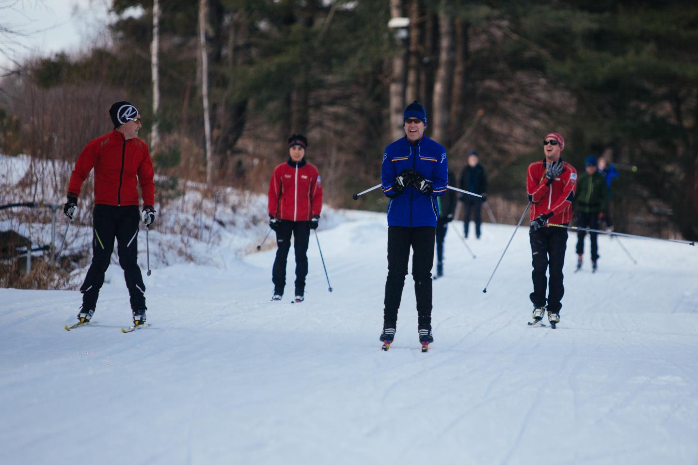 People nordic and cross country skiing at Sleep Hollow VT