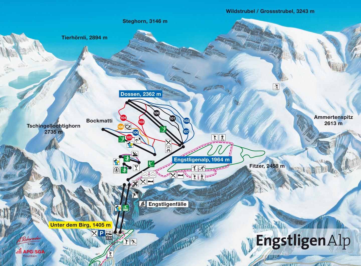 Bergbahnen Engstligenalp trail map