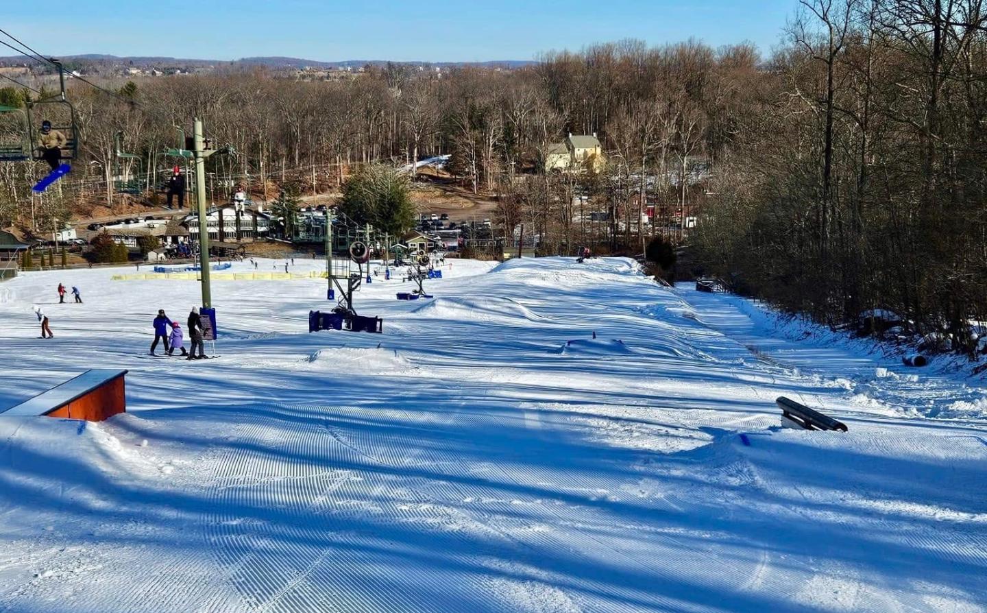 Terrain park setup at Spring Mountain Adventures PA
