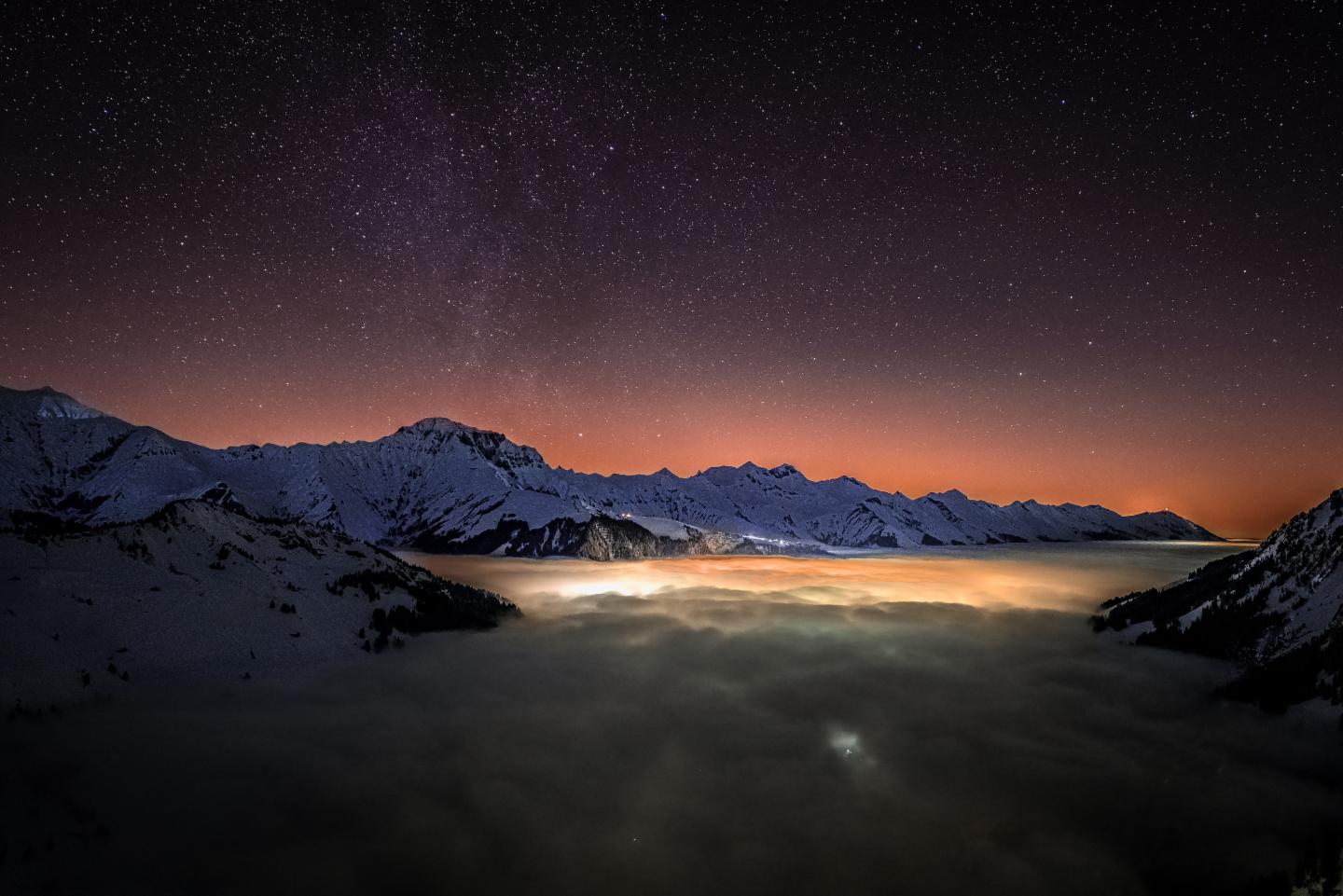 night sky at Bergbahnen Engstligenalp