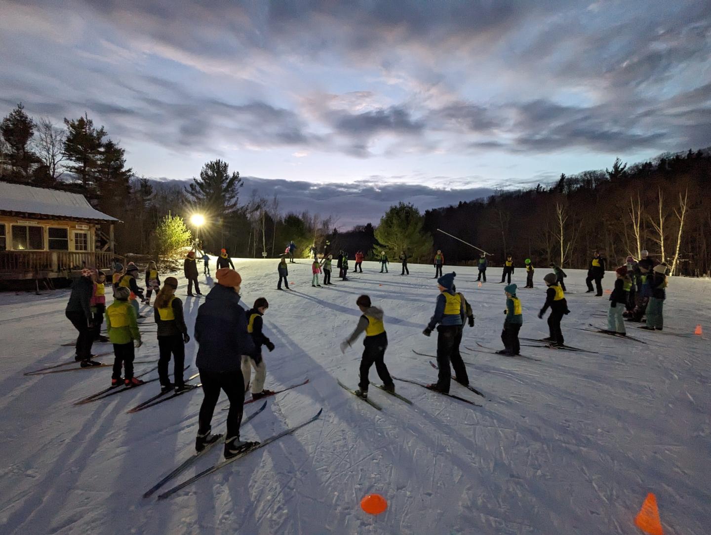 night cross country skiing at sleepy hollow VT