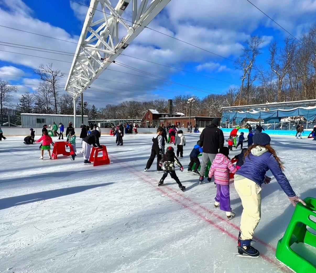 Family ice skating rink at Spring Mountain Adventures PA