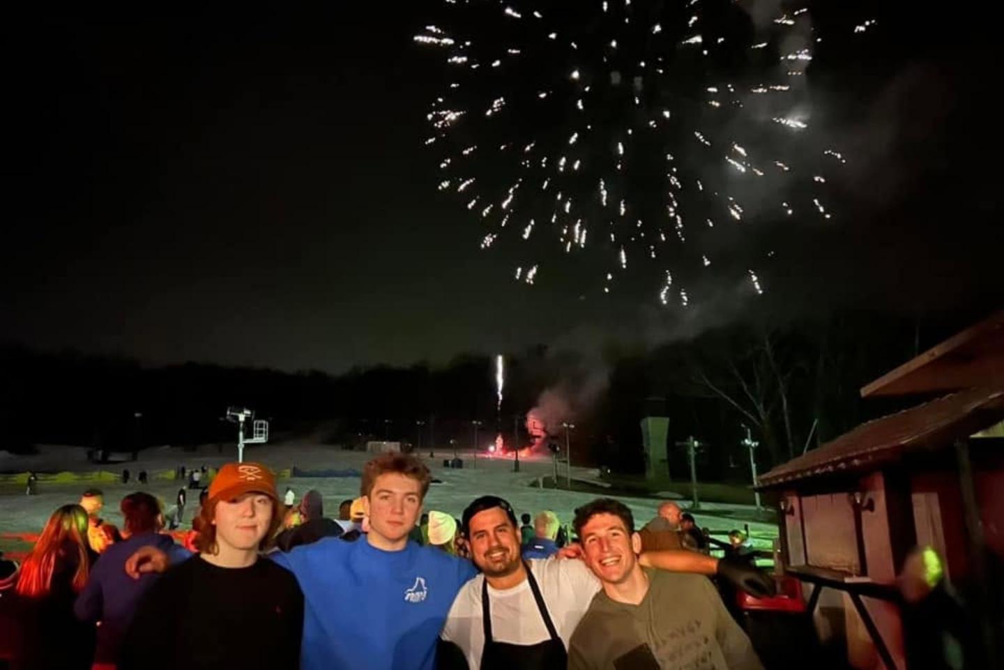 end of season Fireworks show at Spring Mountain Adventures PA