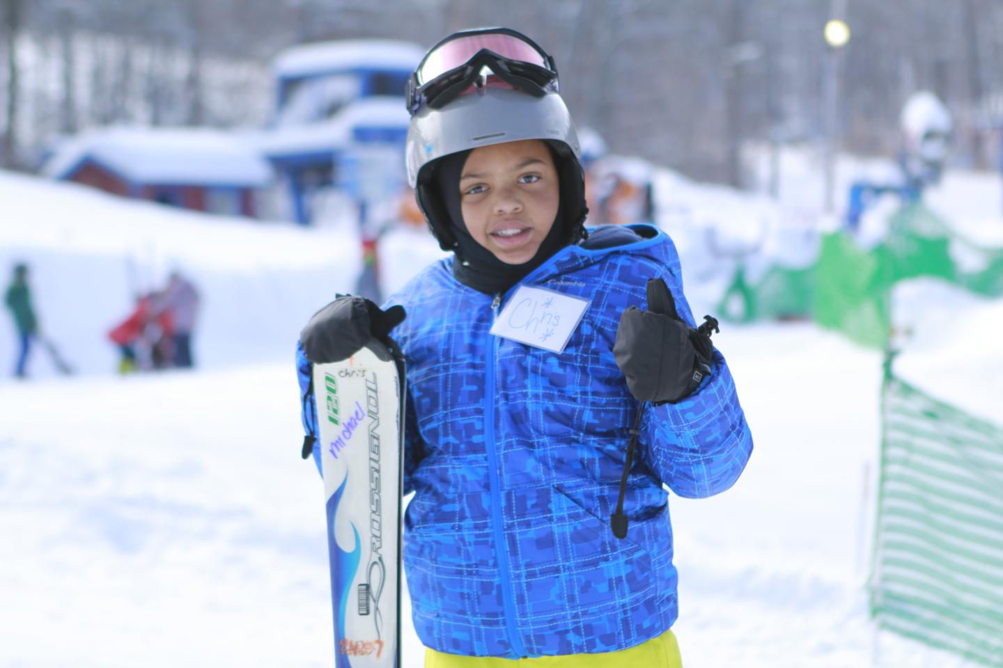 child skiing at Winter4Kids in NJ 