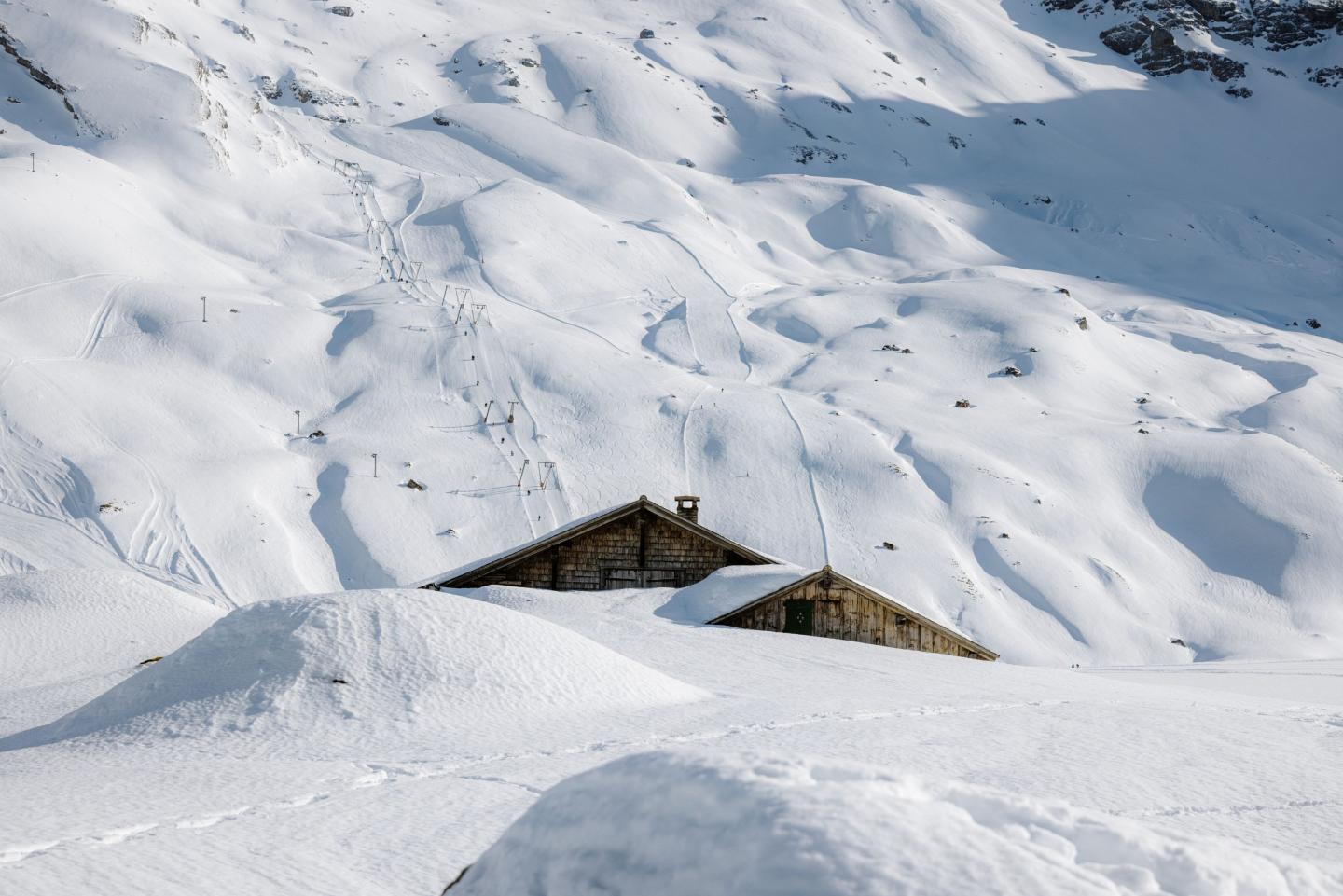 landscape shot of Bergbahnen Engstligenalp
