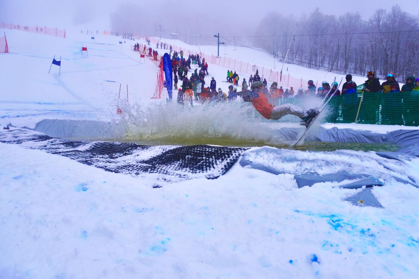 pond skim at Smugglers Notch Resort