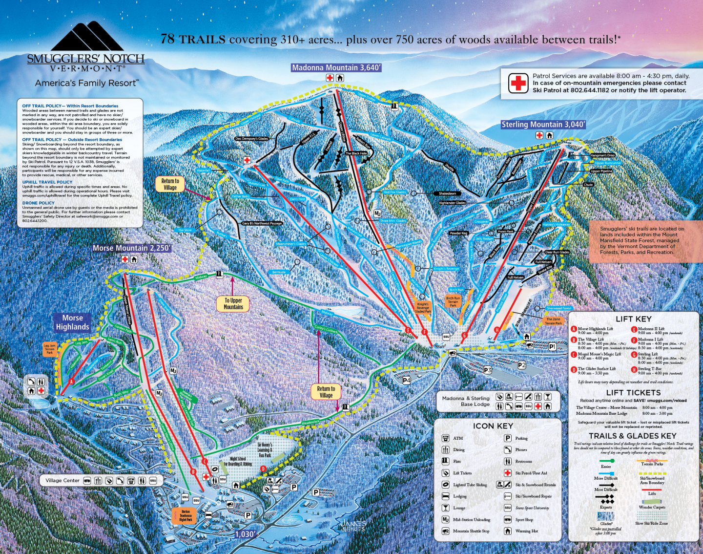 Smugglers Notch Resort Trail Map
