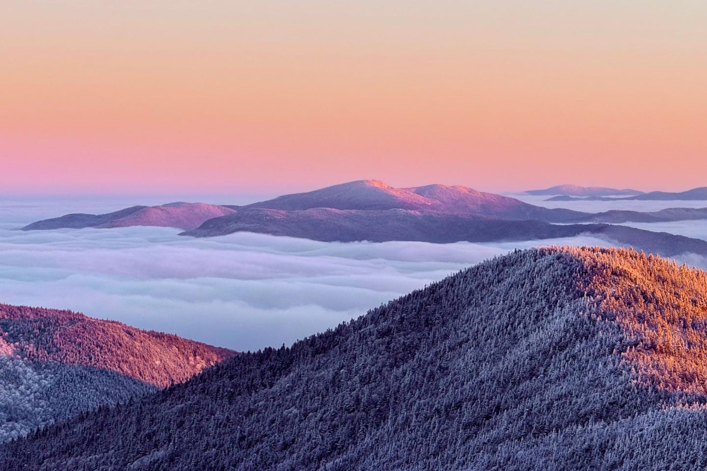 beautiful sunrise from Smugglers Notch Resort