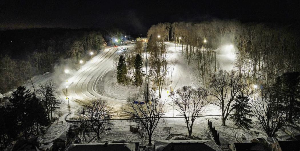 Aerial Night Shot at Nutt Hill