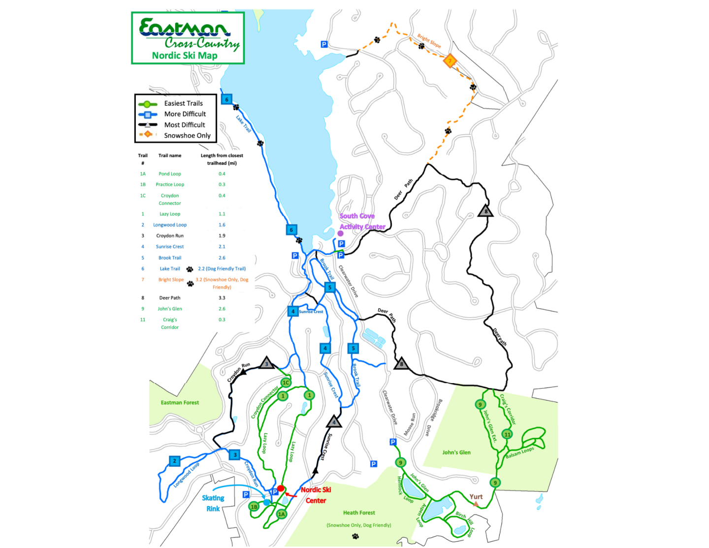 Eastman Cross Country Trail Map