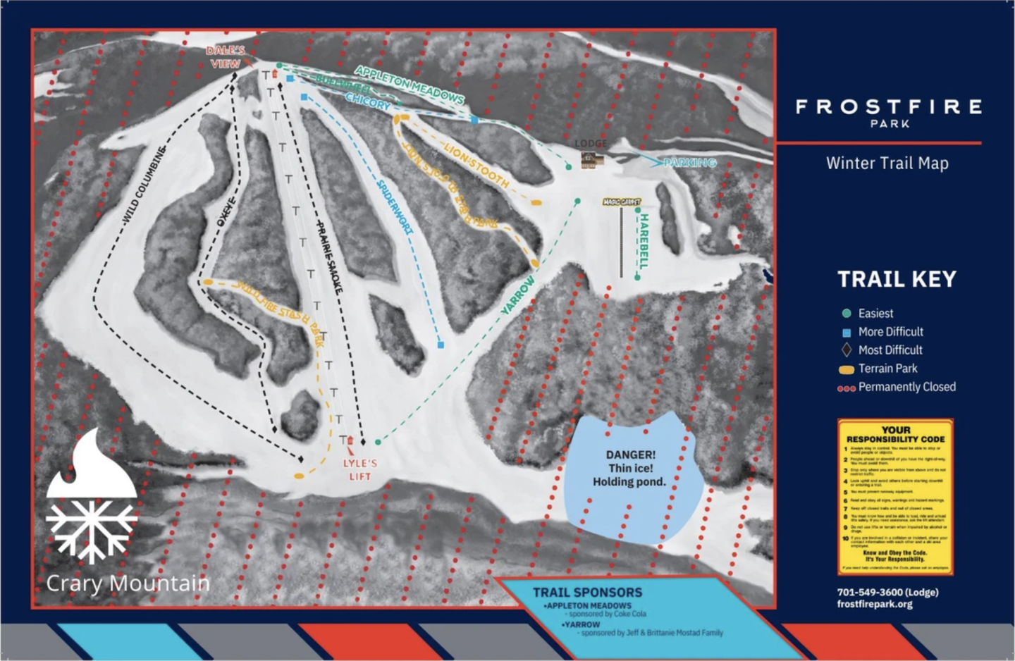 Frost Fire ND Winter Trail Map