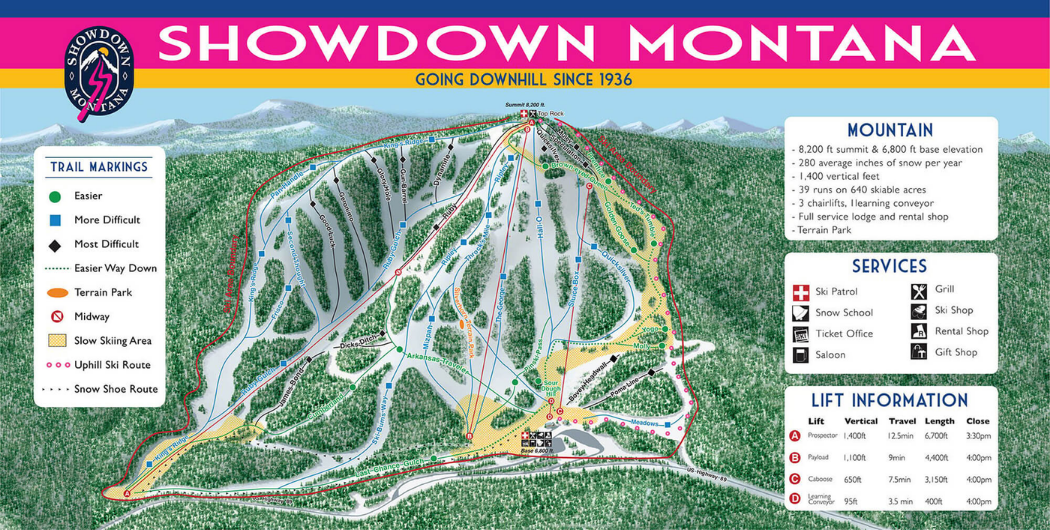 Showdown Trail Map