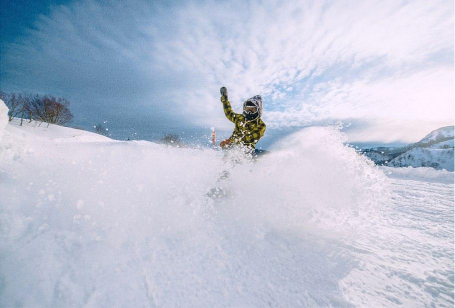 powder shot at Togari Onsen Ski Resort