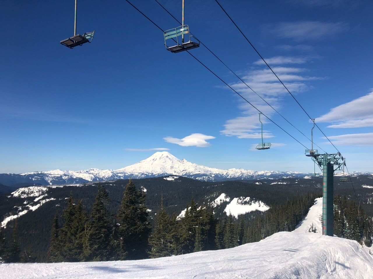 White Pass Ski area's view of Mt. Rainier