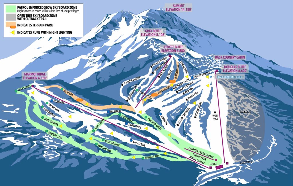 Mt. Shasta Ski Park Trail Map