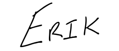 Erik's signature