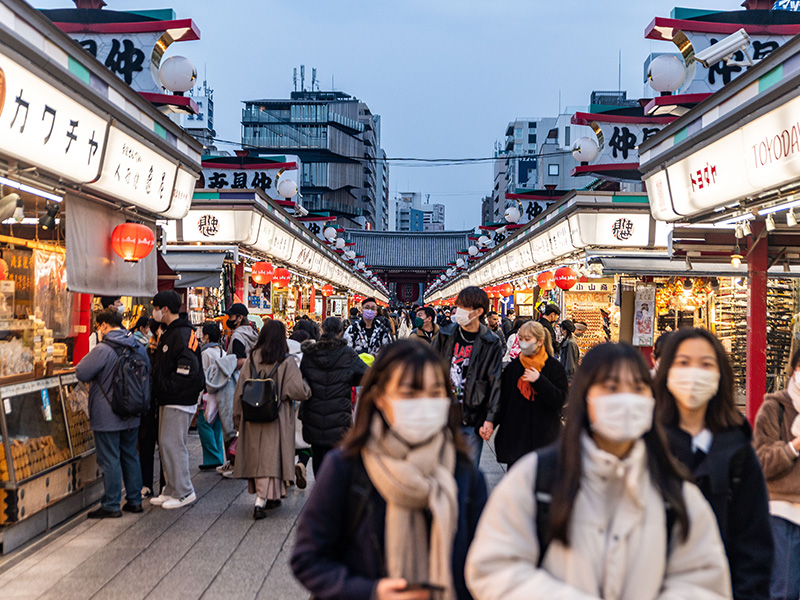 People walking in Tokyo Japan